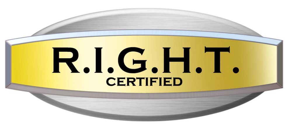 A gold and silver logo that says " h. I. G. T. Certified ".